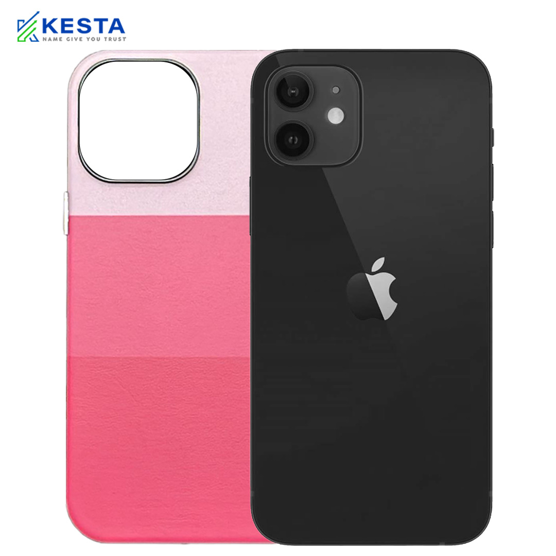 iPhone 12 tri Color Pink Case